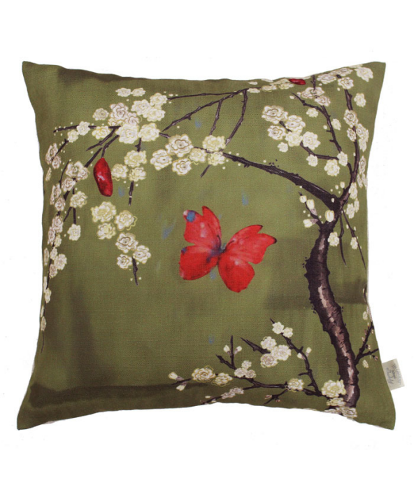 Blossom Basil White Cushion