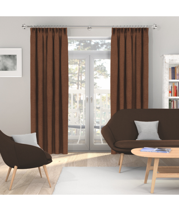 Luxor Velvet Chocolate Curtains