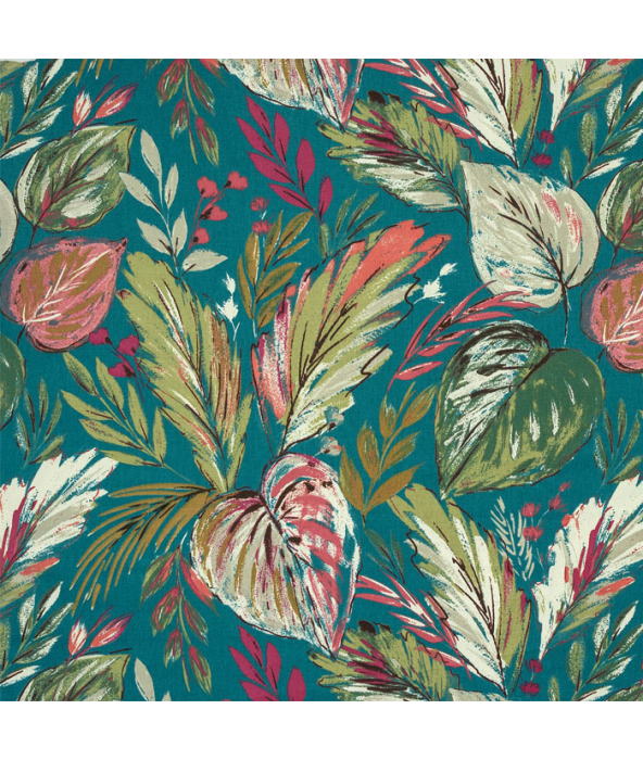 St Barts Teal Fabric by Porter And Stone