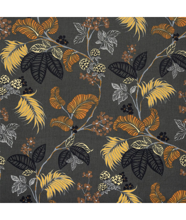 St Lucia Charcoal Fabric by Porter And Stone