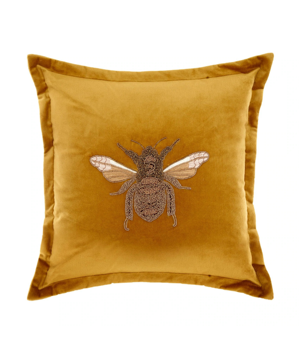 Layla Mustard Velvet Cushion