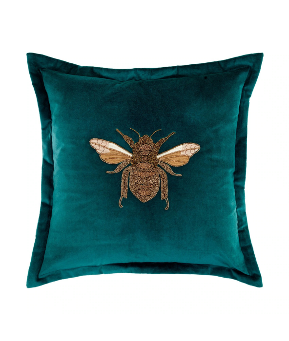 Layla Teal Velvet Cushion