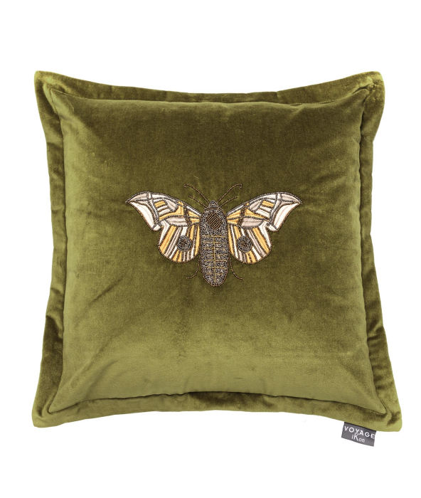 Luna Grass Green Velvet Cushion