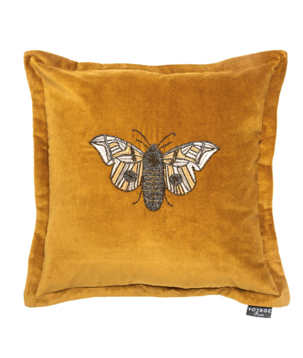 Luna Mustard Velvet Cushion