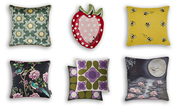 our cushions range home panel