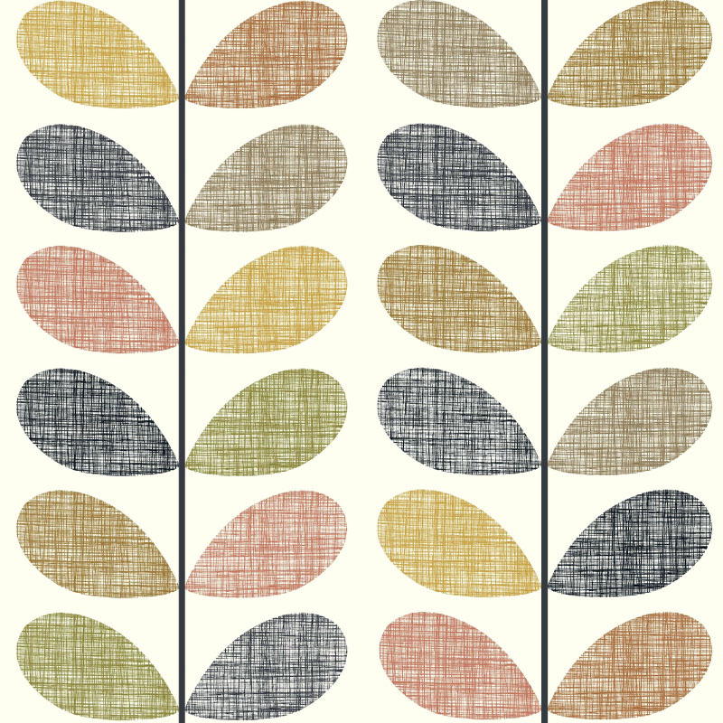 Orla Kiely Scribble Stem Multi Fabric Curtains and Blinds 4 Homes
