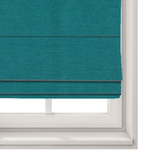 Faux Silk Teal Roman Blind