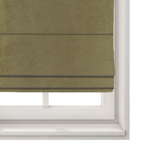 Suede Coffee Roman Blind