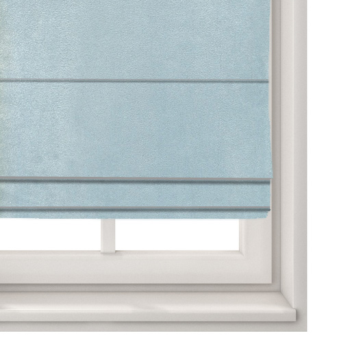 Suede Duckegg Roman Blind