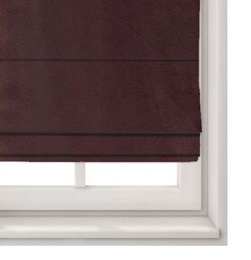 Suede Mulberry Roman Blind