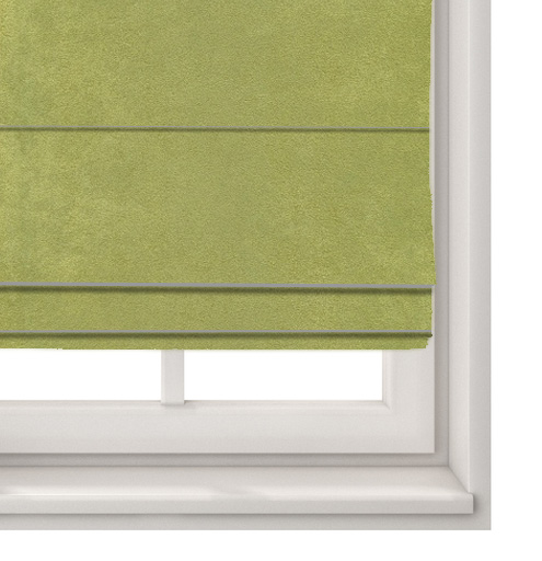 Suede Olive Roman Blind