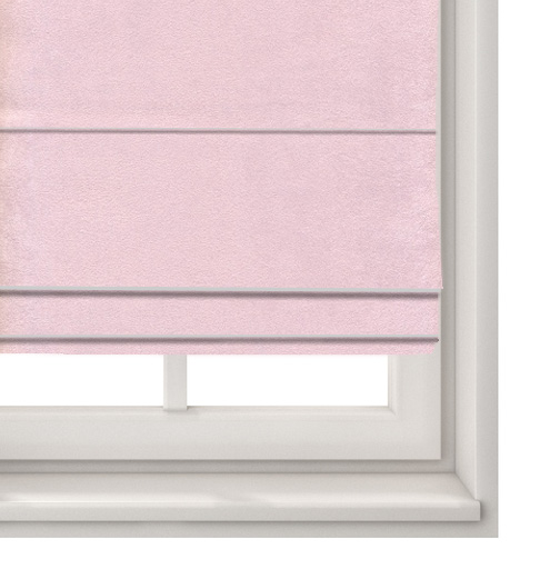 Suede Pink Roman Blind